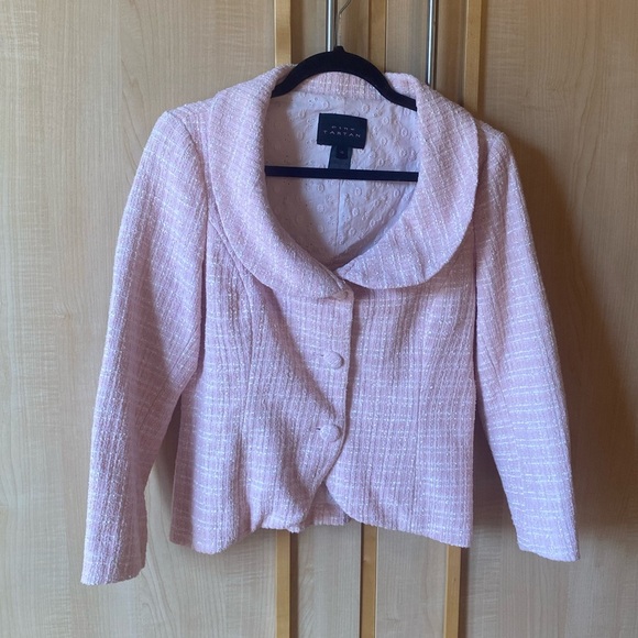 Pink Tartan Barbiecore Tweed Blazer Size 10 - Picture 2 of 7